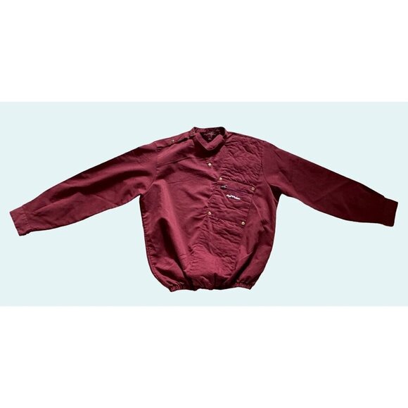 Vintage SERGIO VALENTE 1980s Asymmetrical Round Collar Shirt Top Sz S - Picture 2 of 8